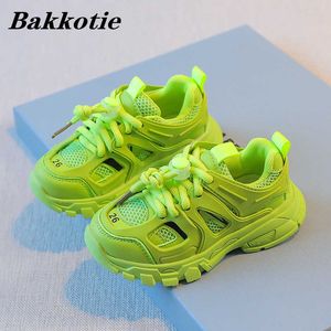 Flat shoes Kids Sneakers 2022 Autumn Winter Boys Brand Shoes Running Sports Chunkry Children Warm Breathable Girls Flats Fashion Soft Sole P230314