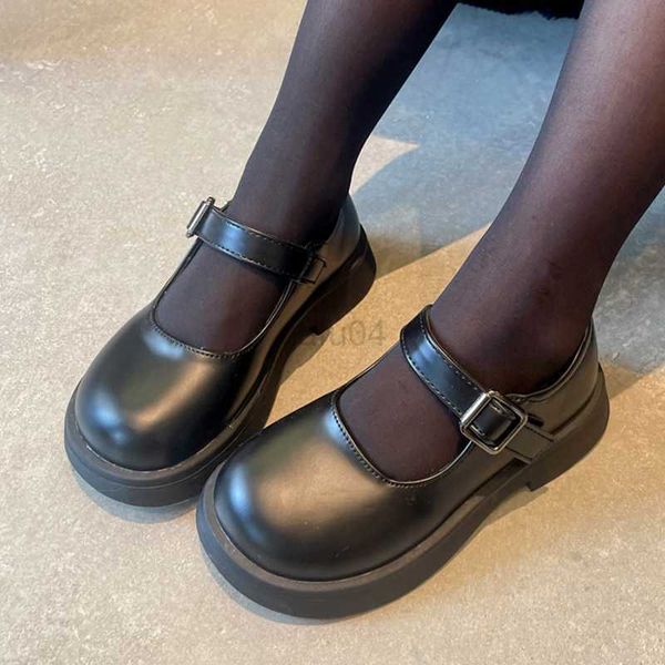 Chaussures plates Nouveaux enfants chaussures en cuir filles étudiant chaussures d'école pour enfants Oxford chaussures plate-forme Mary Jane chaussures noir basique appartements rouge 20R L0824
