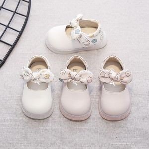 Platte schoenen lente herfst kinderen baby leer voor meisjes niet-slip peuters casual prinses maat 15-25 ssp012