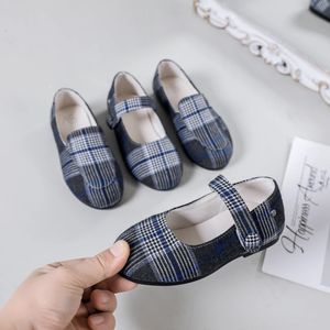 Chaussures plates Printemps enfants princesse chaussures bébé filles Plaid marque appartements enfants sans lacet chaussures enfant en bas âge mode mocassins garçons mocassin Mary Jane 231215