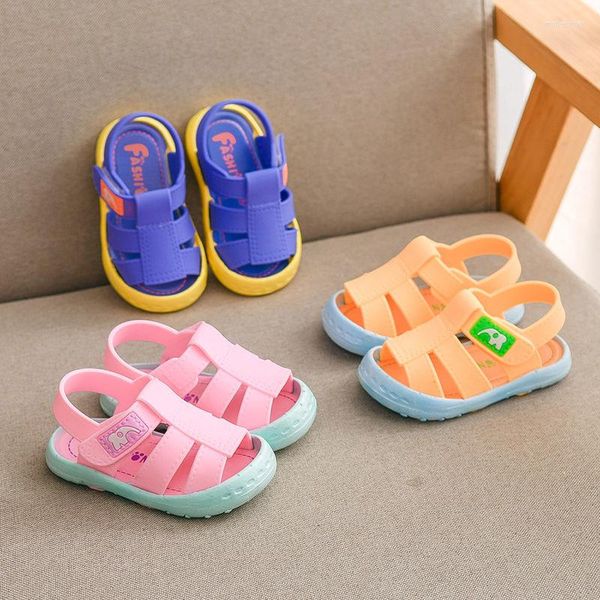 Zapatos planos Verano 1-2-3 años Niño pequeño Bebé Sandalias para niños Agujero de playa para niñas