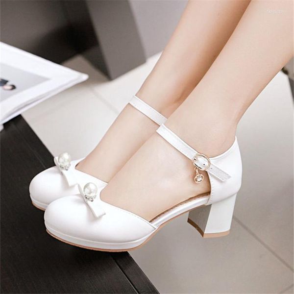 Chaussures plates d'été en cuir PU pour filles, baskets de princesse à talons hauts avec nœud papillon pour fête de mariage, grandes baskets de danse