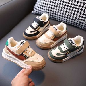 Platte schoenen Jonge Kinderschoenen Lente Herfst Nieuwe Kinderen Sneakers Meisjes Tennis Trainers Jongens Casual Lederen Katoenen Schoenen Running Sport schoenen L0824