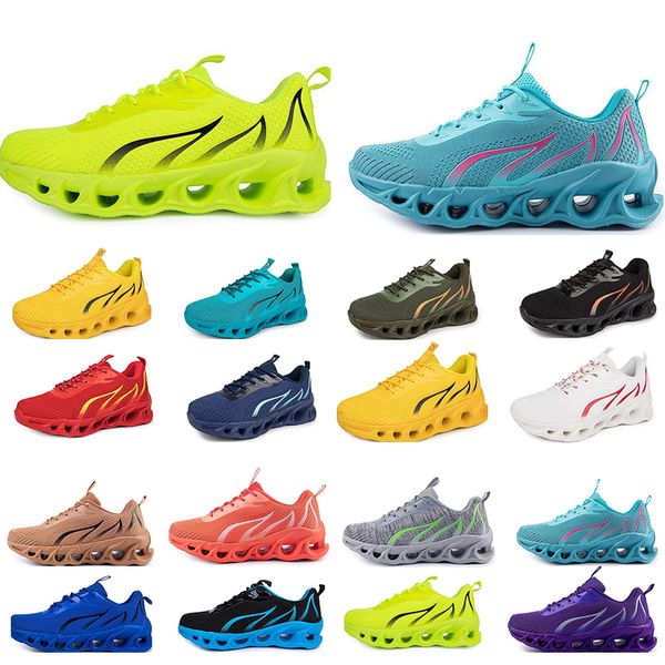 Flat Spring 2024 Running Men zapatos zapatos suaves bule gris nuevos modelos modelos de moda bloqueo de color de moda deportes grandes talla 16 84