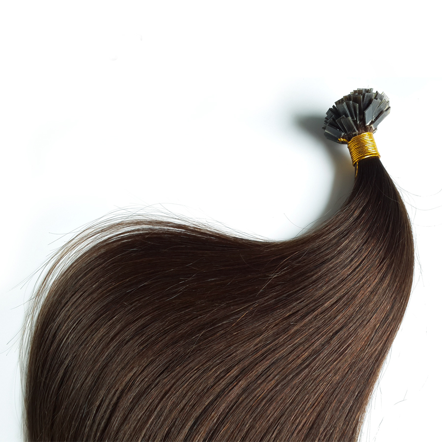 Gerade Keratin-Kapseln, menschliches Fusionshaar, Nagel I-Spitze, maschinell hergestellte Remy-Pre-Bond-Haarverlängerung, 35,6–66 cm, 50 g, 70 g, 100 g, 100 Stück/Beutel