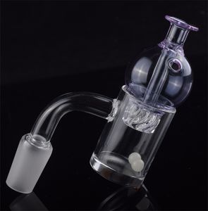 Flat Top 5mm Clear Bottom Quartz Banger Nail en Lichtgevende Terp Pearl Cycloon Spinning Carb Cap Dab Voor booreilanden Glas Waterleidingen