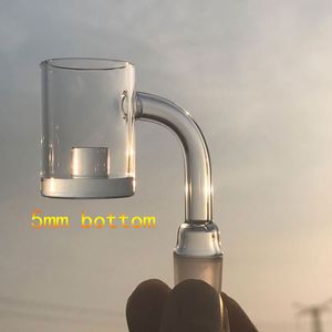 Flat Top 5mm Épaisseur Bas Quartz Banger Core Reactor 10mm 14mm 18mm Quartz Thermal Banger Clous Pour Bongs Eau Bongs Pipes Dab Rigs