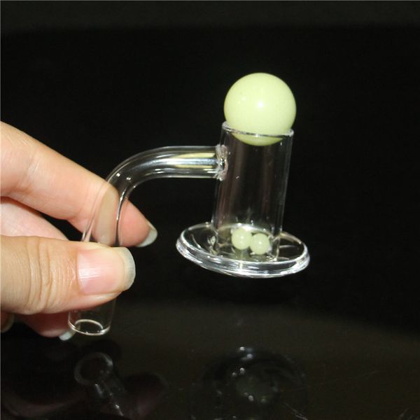 Flat Top Blender Quartz Banger Kit Fumer Nail Carb Cap Terp Perle Mâle 14mm 90 Degrés 2mm Épaisseur Pour Plates-formes Pétrolières Bong En Verre