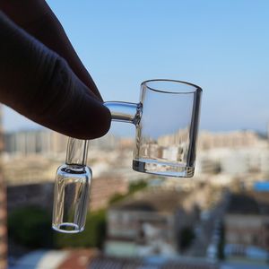 Platte Top Quartz Banger Nail Glas Bong Roken Accessoires 4mm Dikke Bodem 25mm OD 2mm Muur Vrouwelijke Mannelijke 10mm 14mm 18mm Joint voor Coil DAB Oil Rigs Bongs