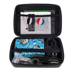 Portable Smoking enail Électrique Dab Nail Pen Rig Wax PID TC Box Avec Ti Titanium Domeless Coil Heater E Quartz kit silicone pad