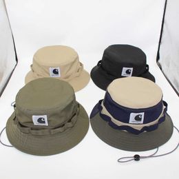 Chapeau de pêcheur pliant coupe-vent de couleur unie, épissage à dessus plat, protection solaire pour les sorties, protection solaire pour parent-enfant, chapeau de bassin à bord court