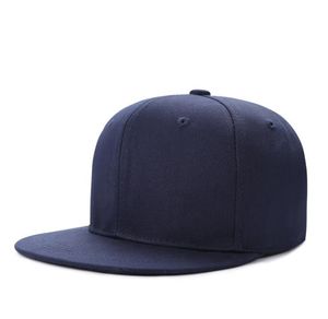 Platte vizierpet Klassieke snapback-hoed Lege verstelbare rand Hoge bovenkant Trendy kleurstijl Effen toon-baseballpet voor kinderen, volwassenen