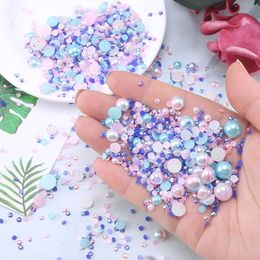 Plaksteen Kralen Strass Parels Voor Nagels Decor Mix Size Gems Parel Stenen Cups Kleding Nail Art Decoraties YFA3391