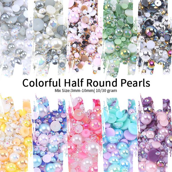 Perles à dos plat en strass pour décoration d'ongles, mélange de tailles, pierres précieuses, tasses, vêtements, décorations pour Nail Art, FMT2062