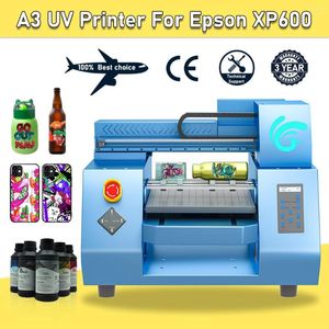 Flatbed printer voor XP600 LED -afdrukmachine A3 Telefoonhoes Bottle Cilinder Glas Acryl