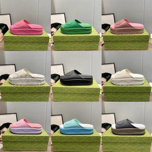 flatform slipper designer sandaal vrouwen wedgh dikke hak zomer merk schoenen klassieke strand casual sandalen outdoor top kwaliteit slippers echt lederen laarsjes