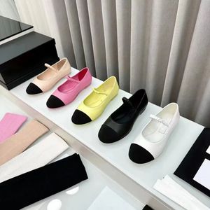 Flats Cha French Paris Designer zwarte damesschoenen Loafers Gewatteerde leren ballerina Ronde neus Damesschoenen Zapatos Balletsandaal met doos