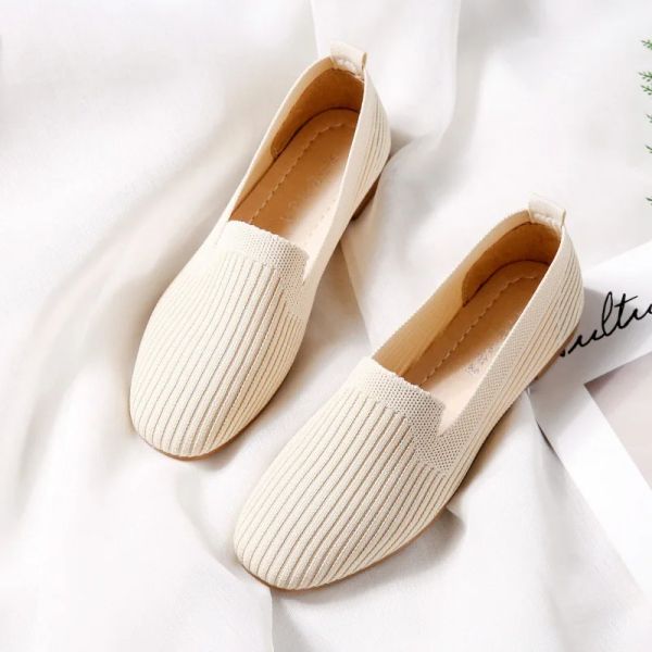 Flats Fashion Dance Ballet de malla transpirable Flats Flat Toe Slip on Loafers Mujeres Casco Boath Bucks Mocasins Office Spring Spring