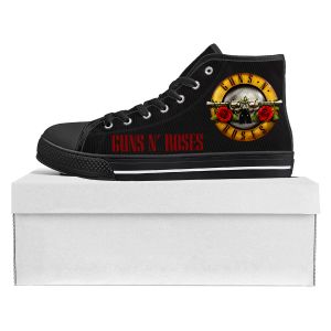 Flats Guns N Roses Heavy Metal Rock Band Hoge top hoogwaardige sneakers heren dames tiener canvas sneaker paar schoenen aangepaste schoen