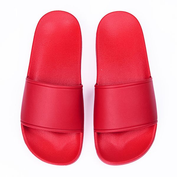Zapatillas planas para hombre Sandalias de goma para mujer zapatos de piscina de baño de playa de verano rojo