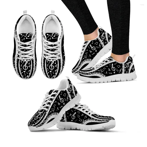 Flats Women Art 822 Automne Casual Chaussures Instantarts Style Piano Keyboard Music Note Impression Air Mesh Sneakers 2024 Zapators de Mujer 315 719 519 81947 76868