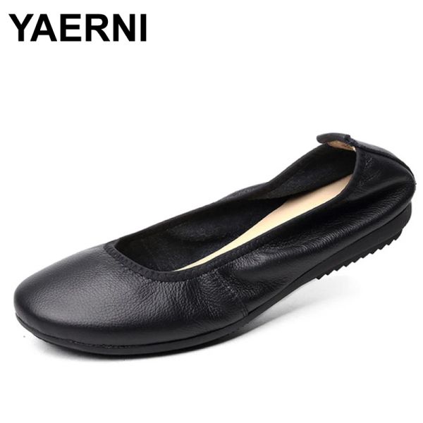 Appartements yaerni marques de mode pour femmes chaussures en cuir ballerine ballet appartements pliables et portables de voyage en vigueur chaussures pour mariage nuptial