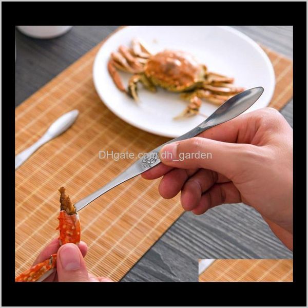 Couverts de cuisine, bar à manger maison jardin livraison directe 2021 outils de crabe en acier inoxydable pics aiguille de homard fourchettes cuillères accessoire de fruits de mer