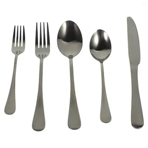 Flatware Sets 1 Set Spoon Forks Tafel Steak Fork Kit Keukengerei Diner Cutter voor EL Restaurant Home