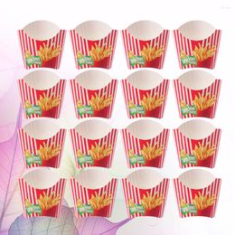 Conjuntos de talheres 100 unidades Caixa de papel para doces Mini caixas de guloseimas Suporte para batatas fritas Copo Cinema Pipoca Alimentos