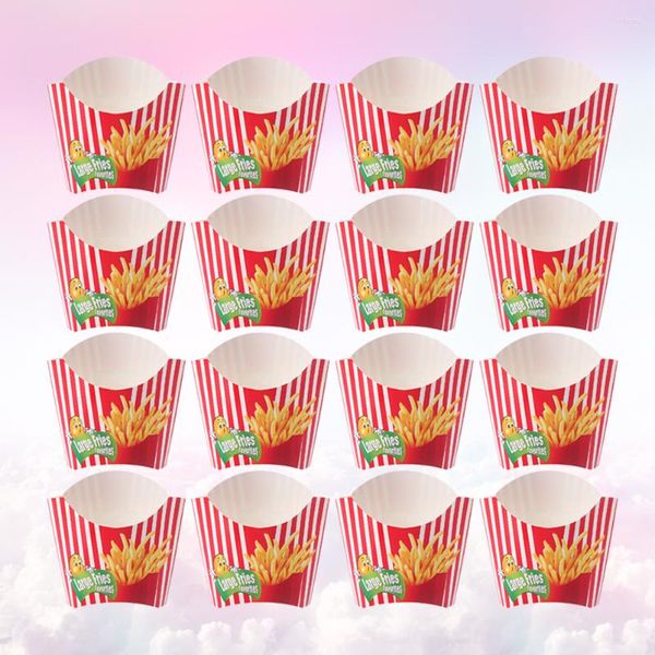 Ensembles de couverts 100 pièces jetables Wrap tasse papier Snack sacs porte-frites boîte à bonbons effectuer Mini cadeau