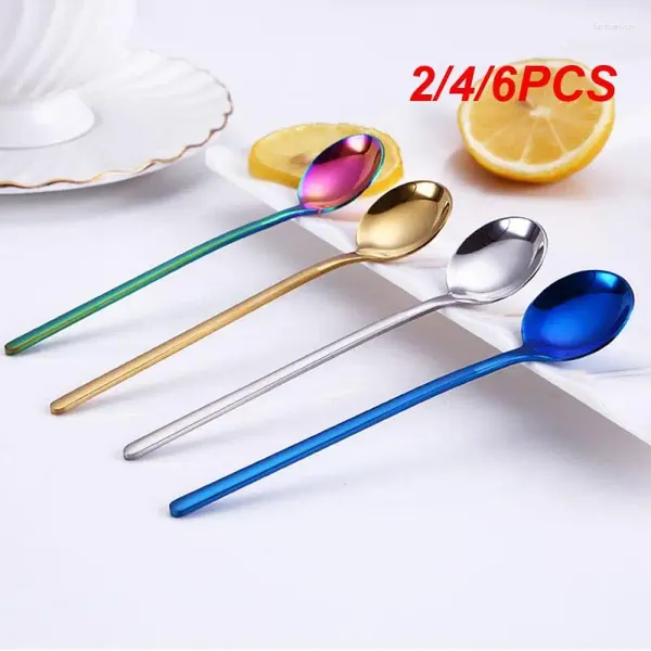 Conjuntos de cubiertos 2/4/6pcs Spoon de cucharada de cuchillo de acero inoxidable Durable Juego de comidas elegante de lujo bellamente diseñada