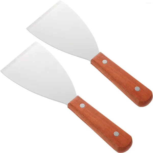 Ensemble de couverts 2 PCS Cuisine Caninets Triangular Steak Household Triangle WARES Portable en bois petit brochette