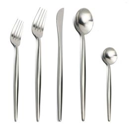 Flatware sets 30 stuks luxe bestek set roestvrij staal servies vergulde gouden zwarte mes vork lepels serviesgraad groothandel