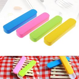 Flatware sets 4 kleur universeel draagbaar pp typing type servies opbergdoos dineren keuken vork lepel voor kinderschool bestek