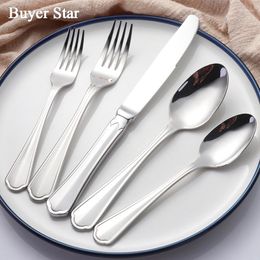 Flatware sets koper ster 20 stuks zilverware bestek set service voor 4 roestvrij staal 18/10 diner inclusief mes/vork/lepel