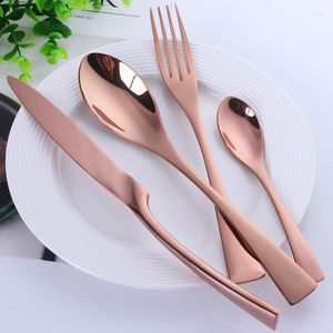 Flatware sets koper Star 4-delige servies set bestrijdende roestvrij staal 304 gebruiksvoorwerpen keukenbedrijf omvatten messenvork lepel 18/10