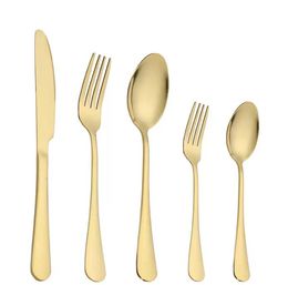 Flatware sets gouden zilveren roestvrijstalen voedselkwaliteit zilverwerk set set gebruiksvoorwerpen omvatten messenvork lepel theelepel 2022 hot
