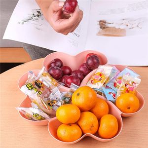 Juegos de cubiertos Inicio Creativo en forma de corazón Plato de frutas Platos de refrigerio Plato de postre de caramelo dividido Herramienta de cocina