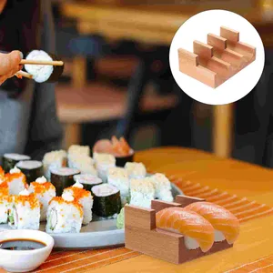 Ensemble de couverts japonais portage à main le support d'oursin à main en U Sushi Taco Roll Présentation du comptoir des plateaux de service réutilisables Affichage