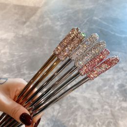 bestek sets luxe diamant eetstokjes roestvrij staal chop stick herbruikbare voedsel sticks voor sushi bento accessoires home resturant servies 230627