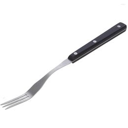 Flatware sets Miu Frankrijk Sharp 12-inch oma vork roestvrij 3 prong houtgreep kookgerei- lang