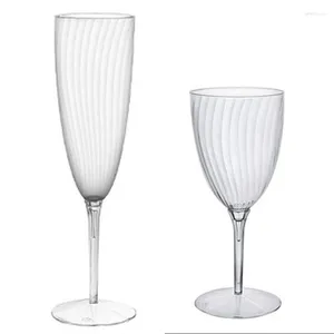 Ensemble de couverts ensembles de 8 210 ml flûtes de champagne verres à vin rouge Verre en plastique premium 101a