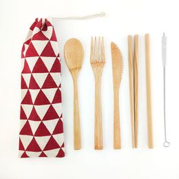 Flatware sets houten lepel jam mes ecofvriendelijk Japan servies bamboe kruiden roer stick keuken accessoires sets flatware flatwareFlatwa