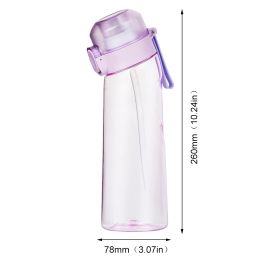 Bouteille d'eau aromatisée Air vers le haut Scent up tasse d'eau avec gousses 650 ml Air Water Up Bottle Grosted Sports Water Bottle Outdoor Camping