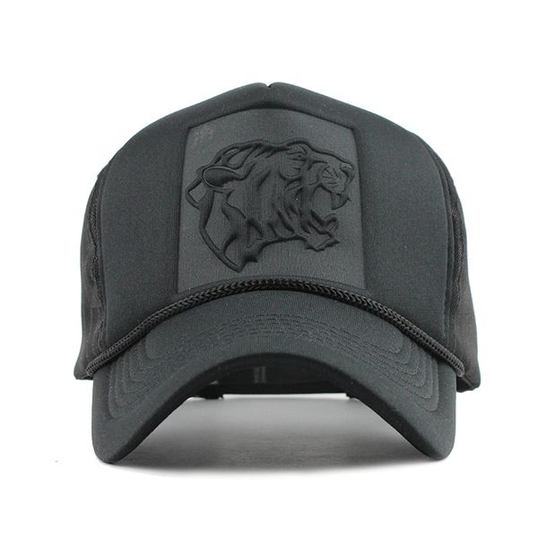 [FLB] Hip Hop Estampado de leopardo negro Gorras de béisbol curvas Verano Malla Snapback Sombreros Para Mujeres Hombres casquette Gorra de camionero 201027