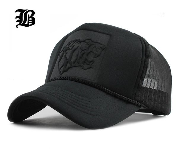 FLB Hip Hop noir imprimé léopard casquettes de Baseball incurvées été maille Snapback chapeaux pour femmes hommes casquette casquette de camionneur 2010193147007