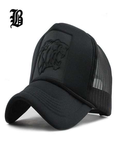 FLB Hip Hop noir imprimé léopard casquettes de Baseball incurvées été maille Snapback chapeaux pour femmes hommes casquette casquette de camionneur 2010198040704