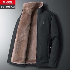 Veste polaire hommes chaud épais coupe-vent haute qualité col en fourrure manteau grande taille M-5XL marque mode hiver Parkas 211214