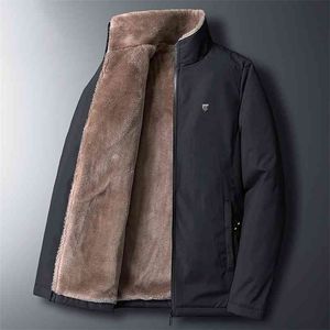 Fleece jack heren warme dikke windjack hoge kwaliteit bontkraaglaag plus size M-8XL merk mode winter fleece parkas 210916