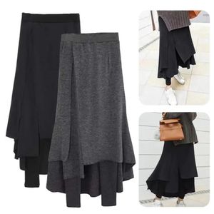 Fleece leggings dames rokken broek culotte herfst winter plus size kleding mollige thermische panty leggings skort Koreaanse Casua 240308